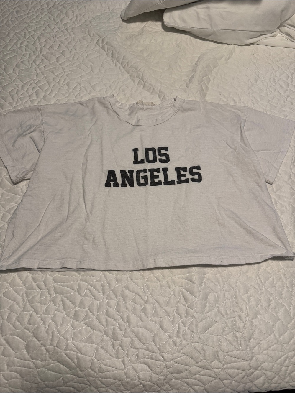 audrey White Graphic Crewneck Tee with Black Label